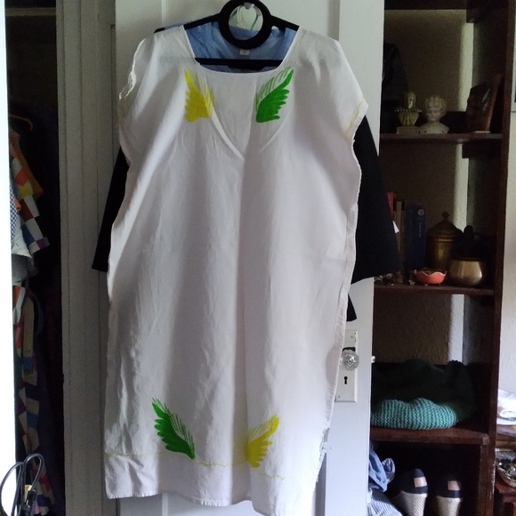 Vintage embroidered muumuu cover up plus size - Picture 4 of 4